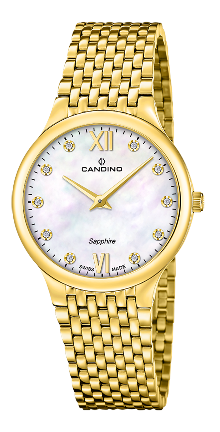 CANDINO  Женские швейцарские часы, кварцевый механизм, сталь, 33,5 мм