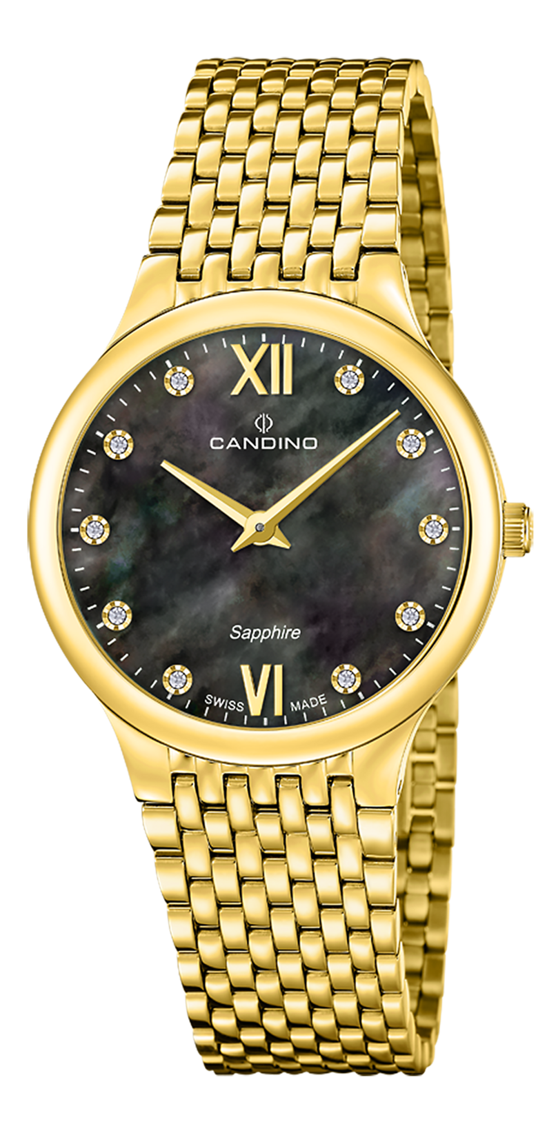 CANDINO  Женские швейцарские часы, кварцевый механизм, сталь, 33,5 мм