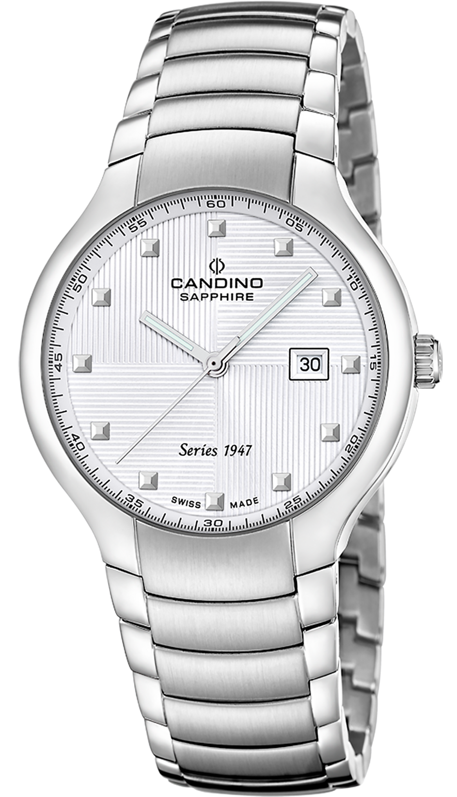 CANDINO  Мужские швейцарские часы, кварцевый механизм, сталь, 40 мм