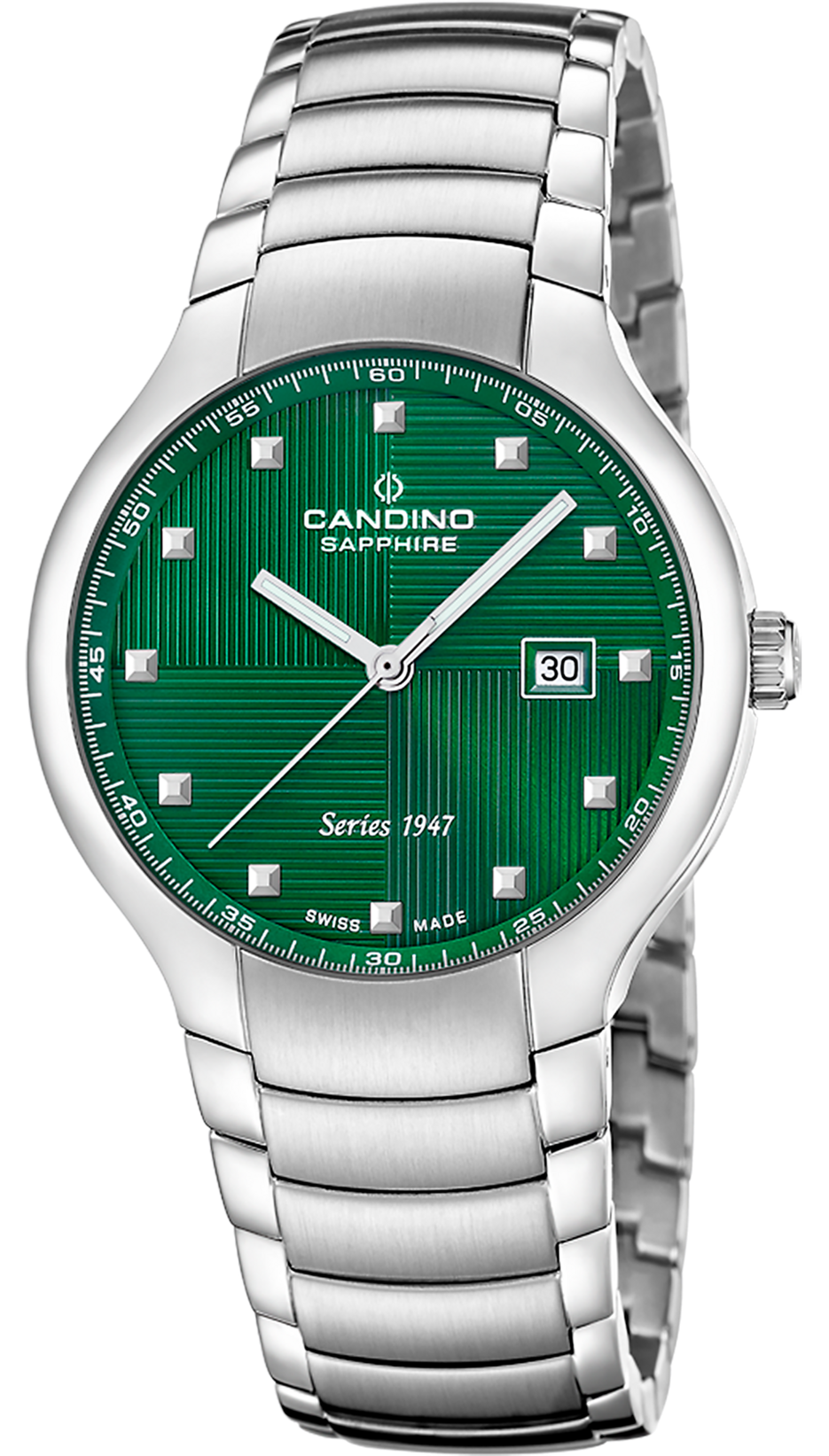 CANDINO  Мужские швейцарские часы, кварцевый механизм, сталь, 40 мм