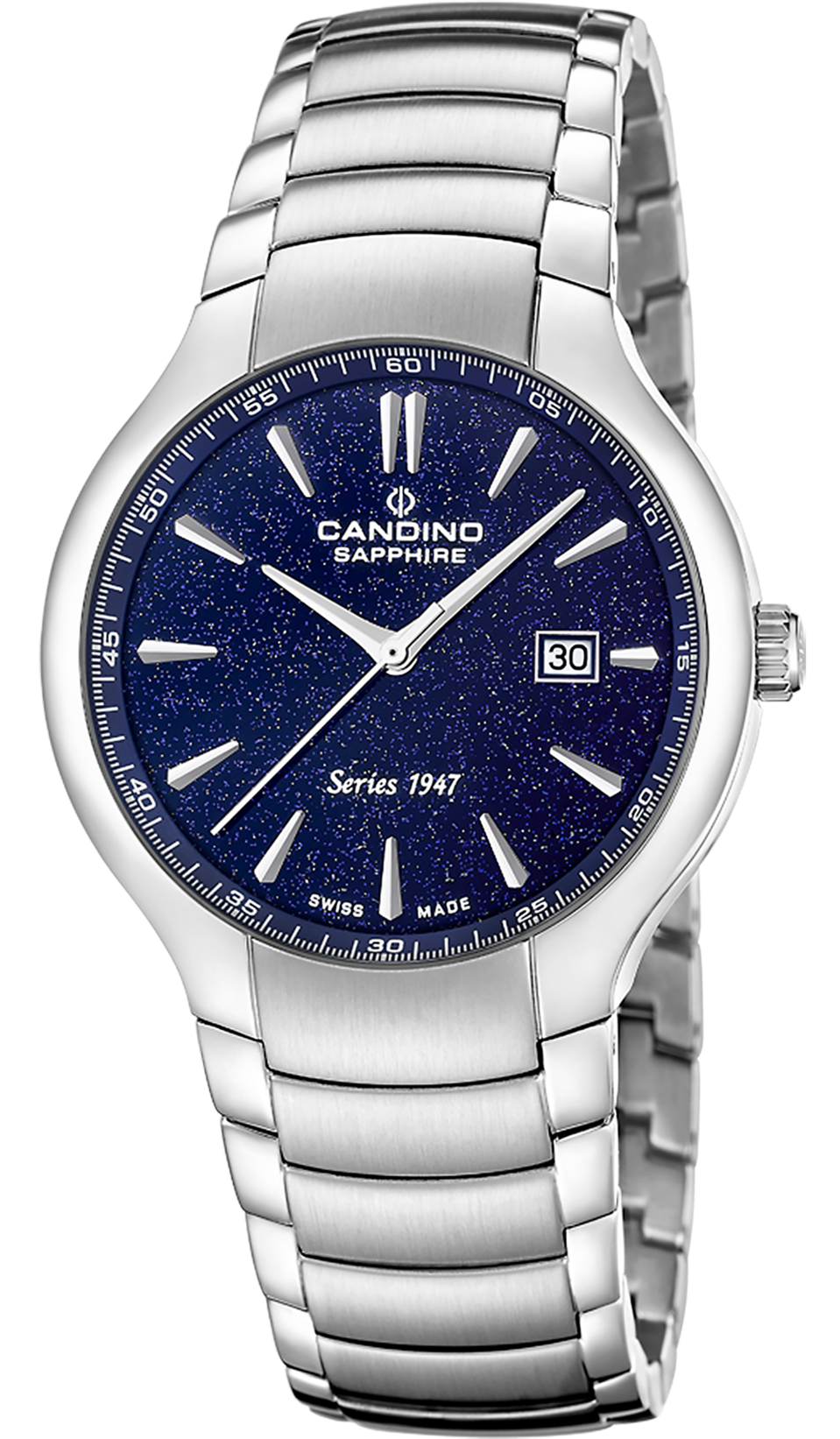 CANDINO  Мужские швейцарские часы, кварцевый механизм, сталь, 40 мм