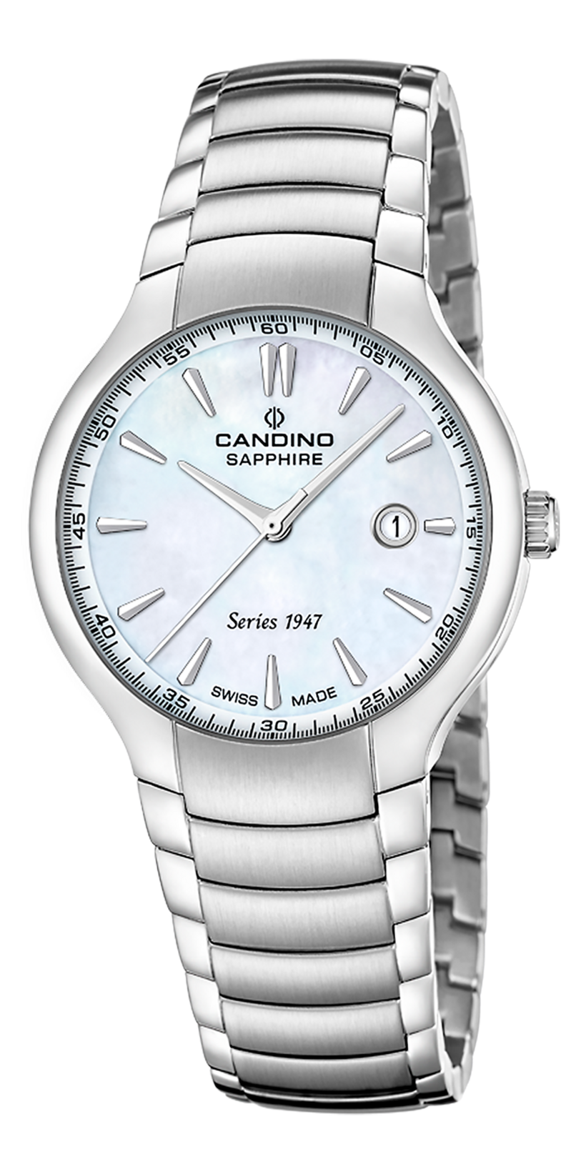 CANDINO  Женские швейцарские часы, кварцевый механизм, сталь, 34 мм