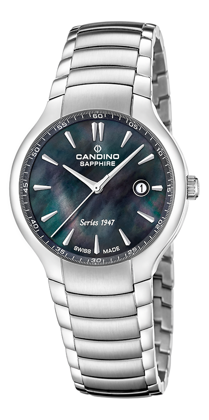 CANDINO  Женские швейцарские часы, кварцевый механизм, сталь, 34 мм