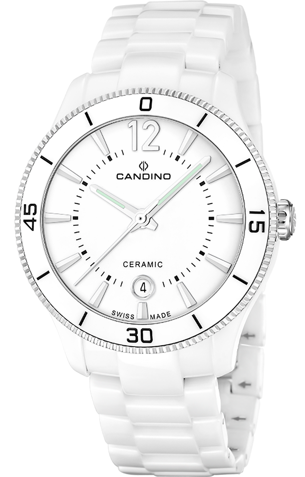 CANDINO  Женские швейцарские часы, кварцевый механизм, керамика, 38 мм