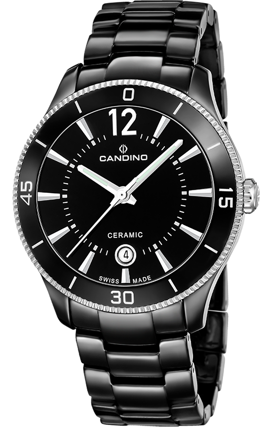 CANDINO  Женские швейцарские часы, кварцевый механизм, керамика, 38 мм
