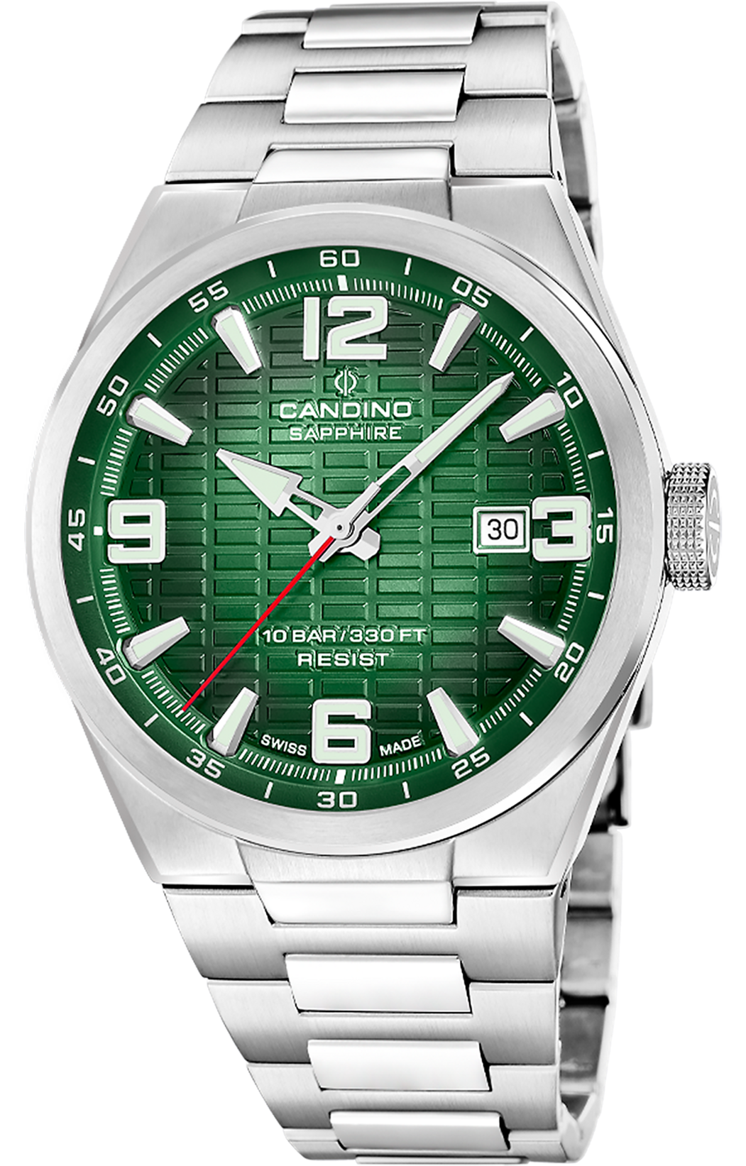 CANDINO  Мужские швейцарские часы, кварцевый механизм, сталь, 43 мм