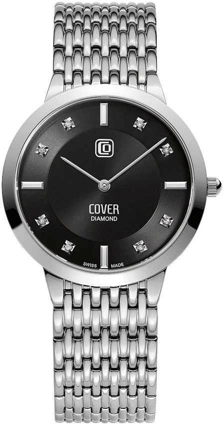 COVER  Женские швейцарские часы, кварцевый механизм, сталь, 35 мм
