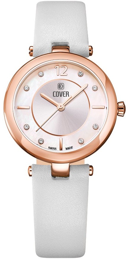 COVER  Женские швейцарские часы, кварцевый механизм, сталь с покрытием, 32 мм