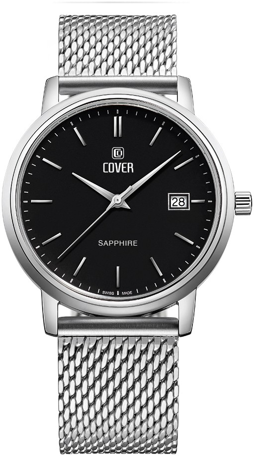 COVER  Унисекс швейцарские часы, кварцевый механизм, сталь, 39 мм