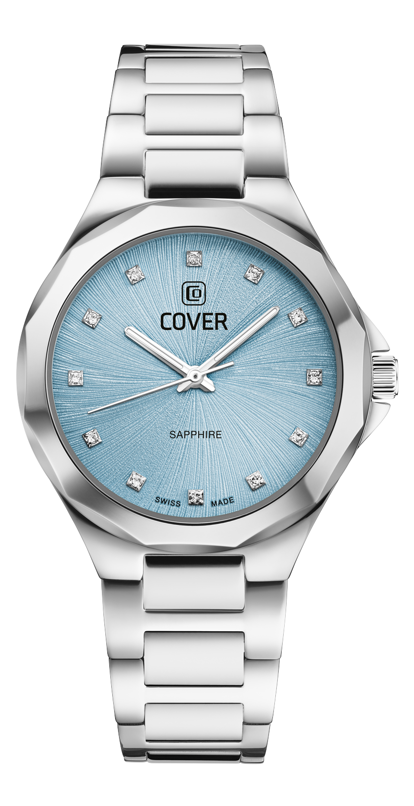COVER  Женские швейцарские часы, кварцевый механизм, сталь, 32 мм