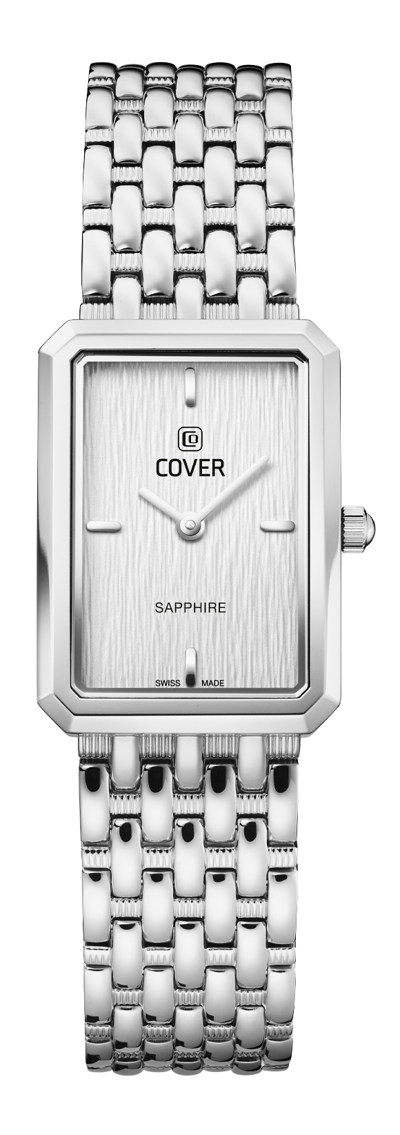 COVER  Женские швейцарские часы, кварцевый механизм, сталь, 30 х 22 мм