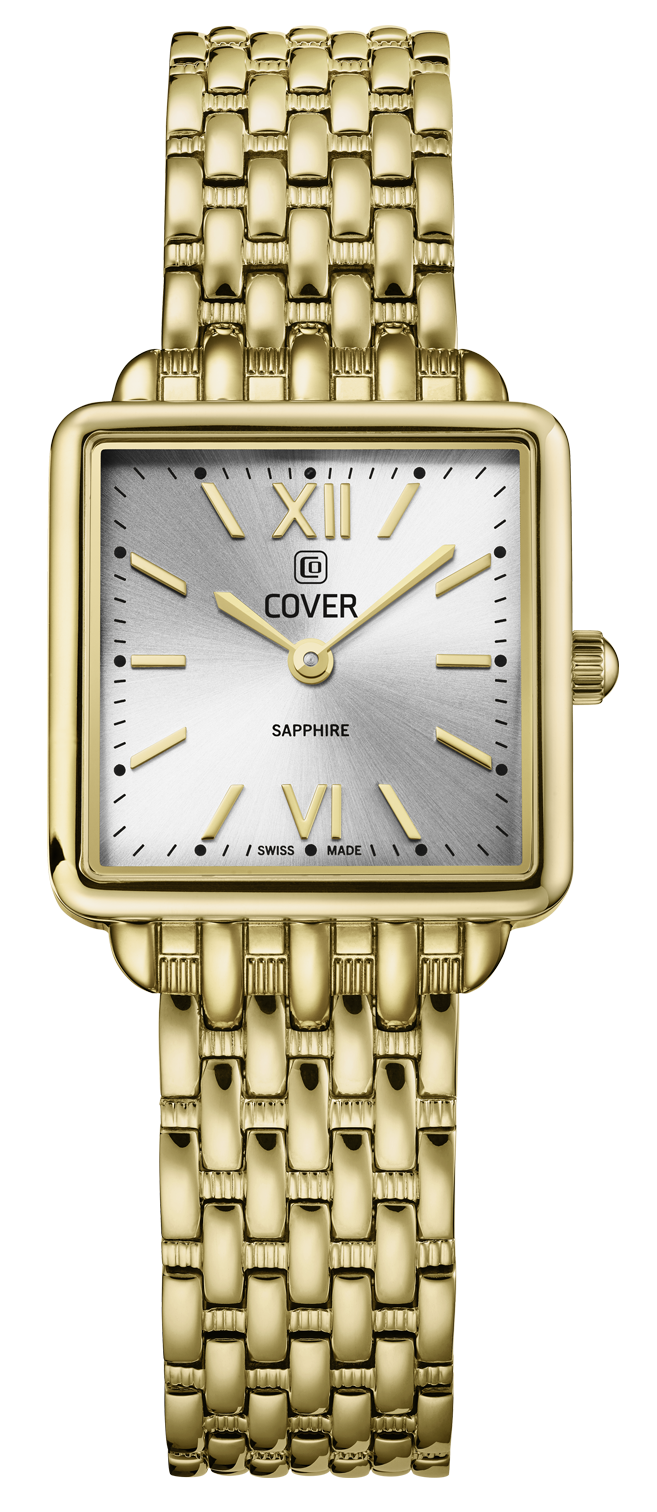 COVER   швейцарские часы, кварцевый механизм, сталь с покрытием, 24 x 24 мм