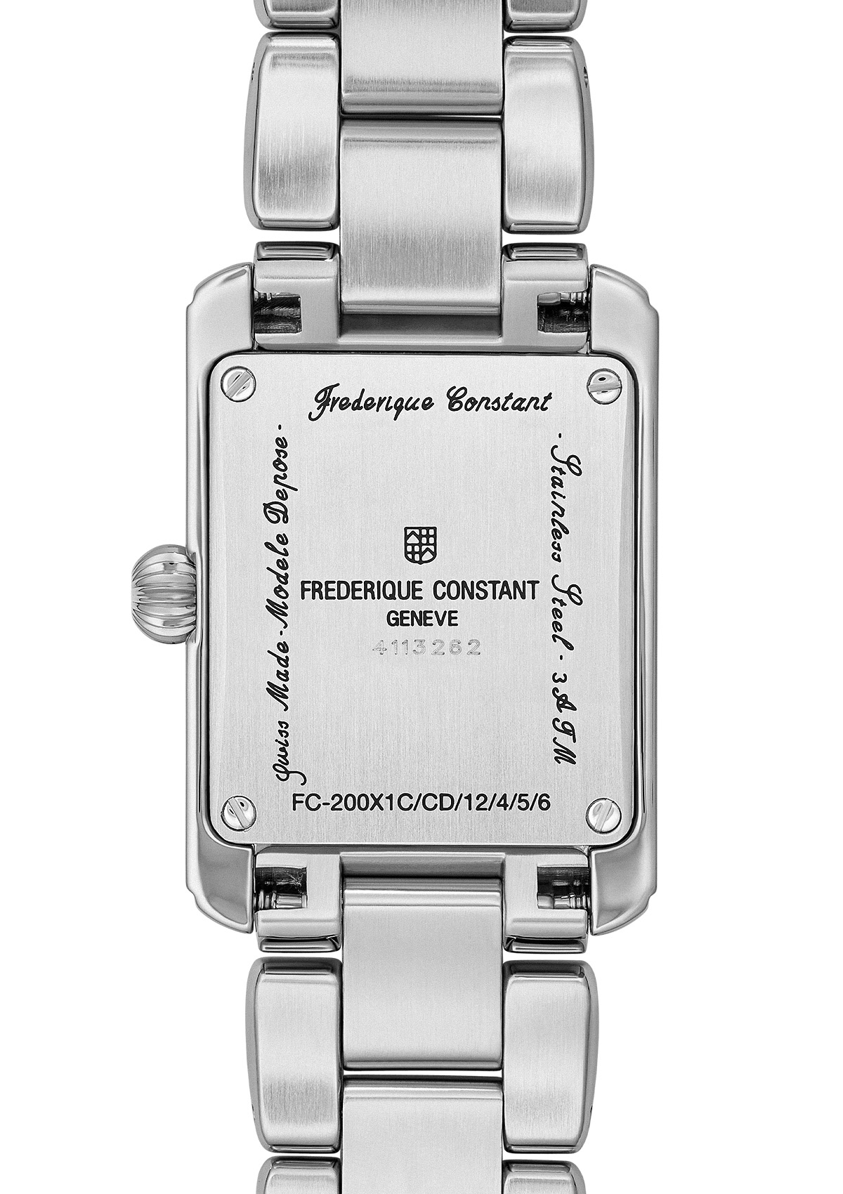 FREDERIQUE CONSTANT  Женские швейцарские часы, кварцевый механизм, сталь, 23х21 мм