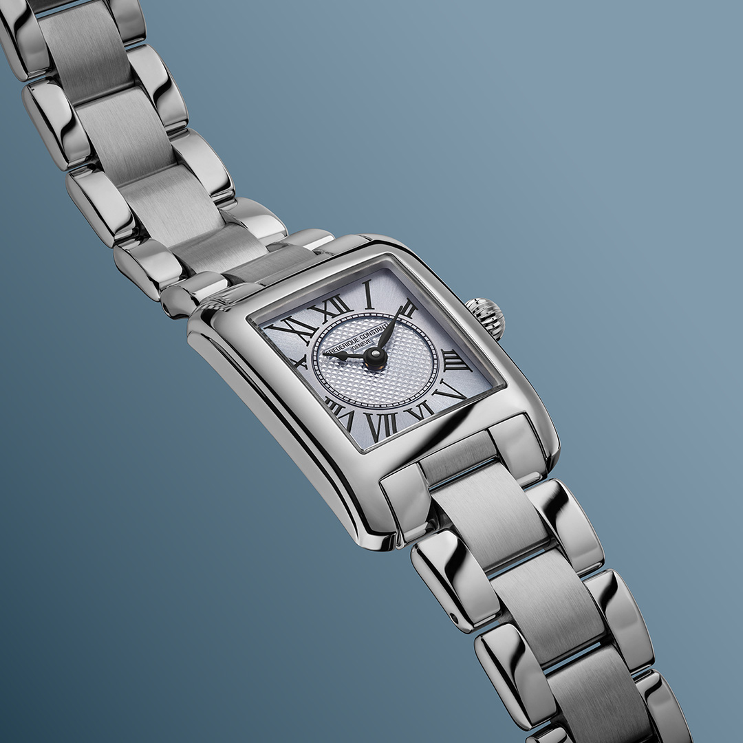 FREDERIQUE CONSTANT  Женские швейцарские часы, кварцевый механизм, сталь, 23х21 мм
