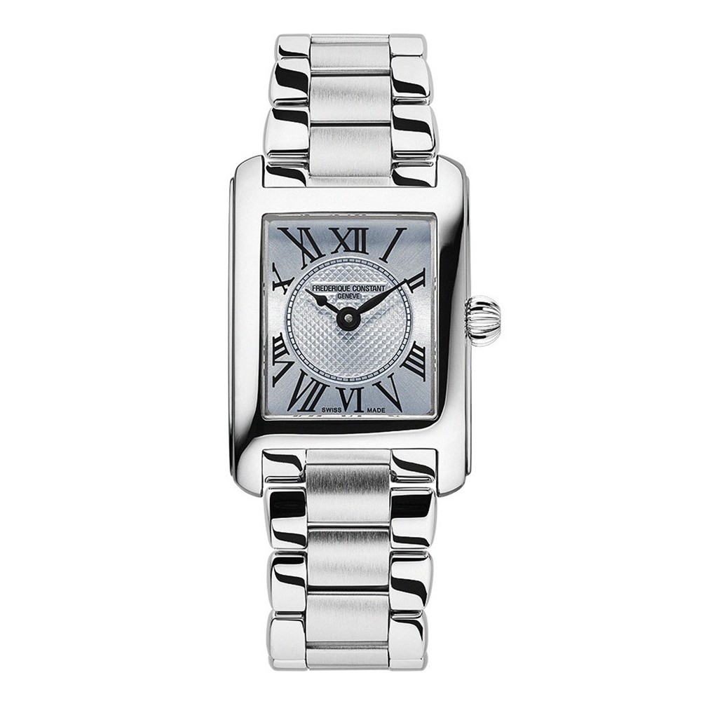 FREDERIQUE CONSTANT  Женские швейцарские часы, кварцевый механизм, сталь, 23х21 мм