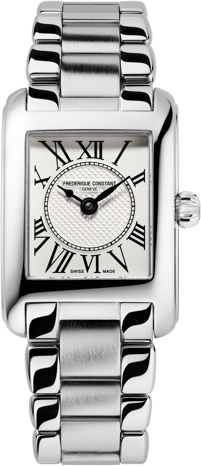 Часы FREDERIQUE CONSTANT  FC-200MC16B Элегантные женские квадратные швейцарские часы, стальные, на металлическом браслете с классическим циферблатом - идеальный подарок.