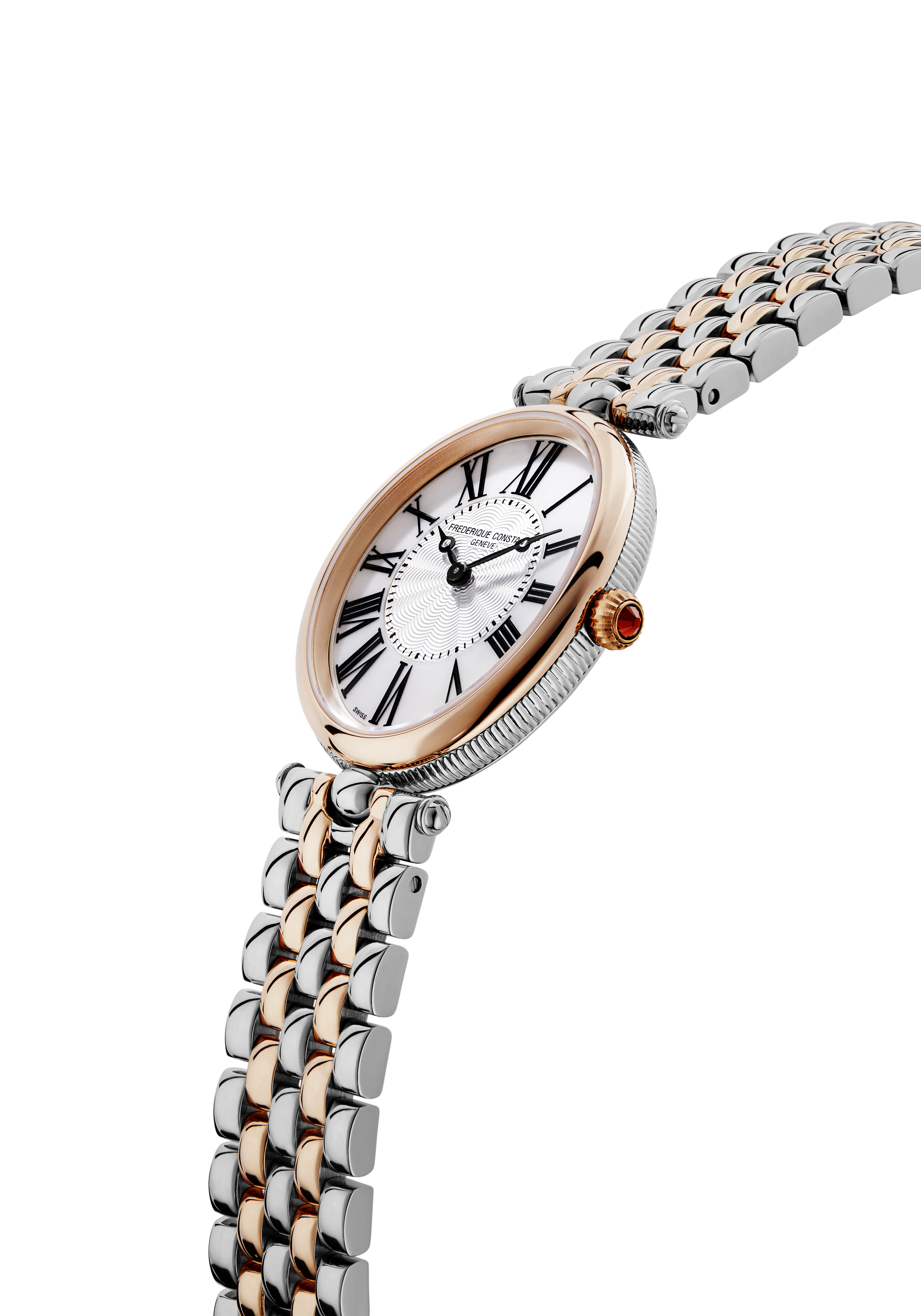 FREDERIQUE CONSTANT  Женские швейцарские часы, кварцевый механизм, биколор, 30 мм