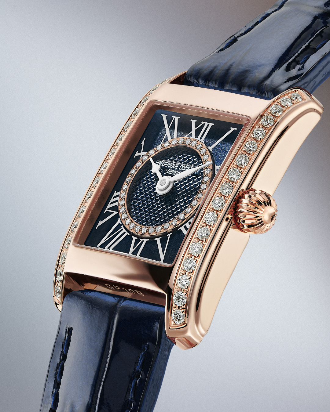 FREDERIQUE CONSTANT CLASSICS Женские швейцарские часы, кварцевый механизм, сталь с покрытием, 23х21 мм
