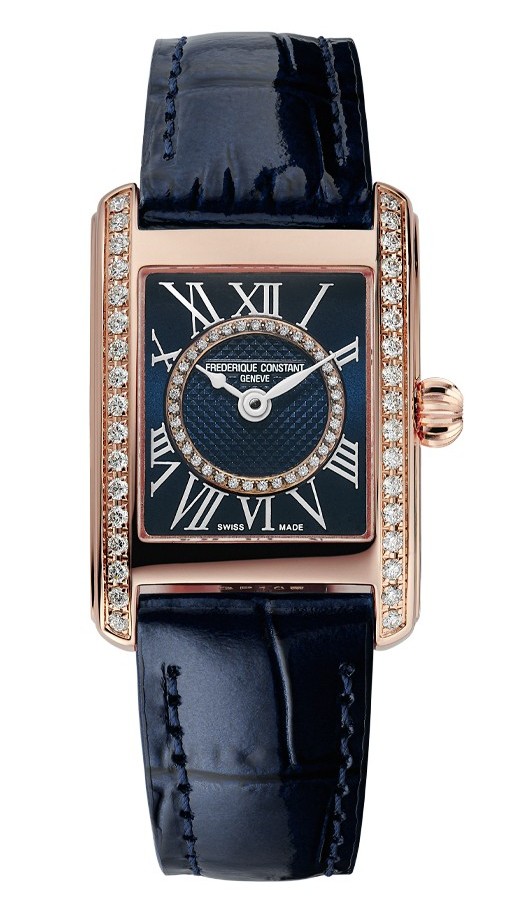 FREDERIQUE CONSTANT CLASSICS Женские швейцарские часы, кварцевый механизм, сталь с покрытием, 23х21 мм