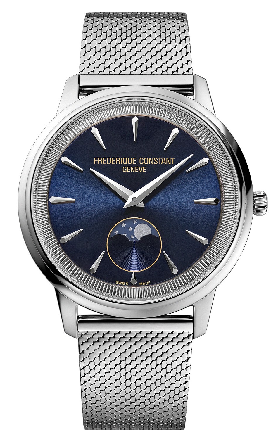 FREDERIQUE CONSTANT   Женские швейцарские часы, кварцевый механизм, сталь, 37 мм