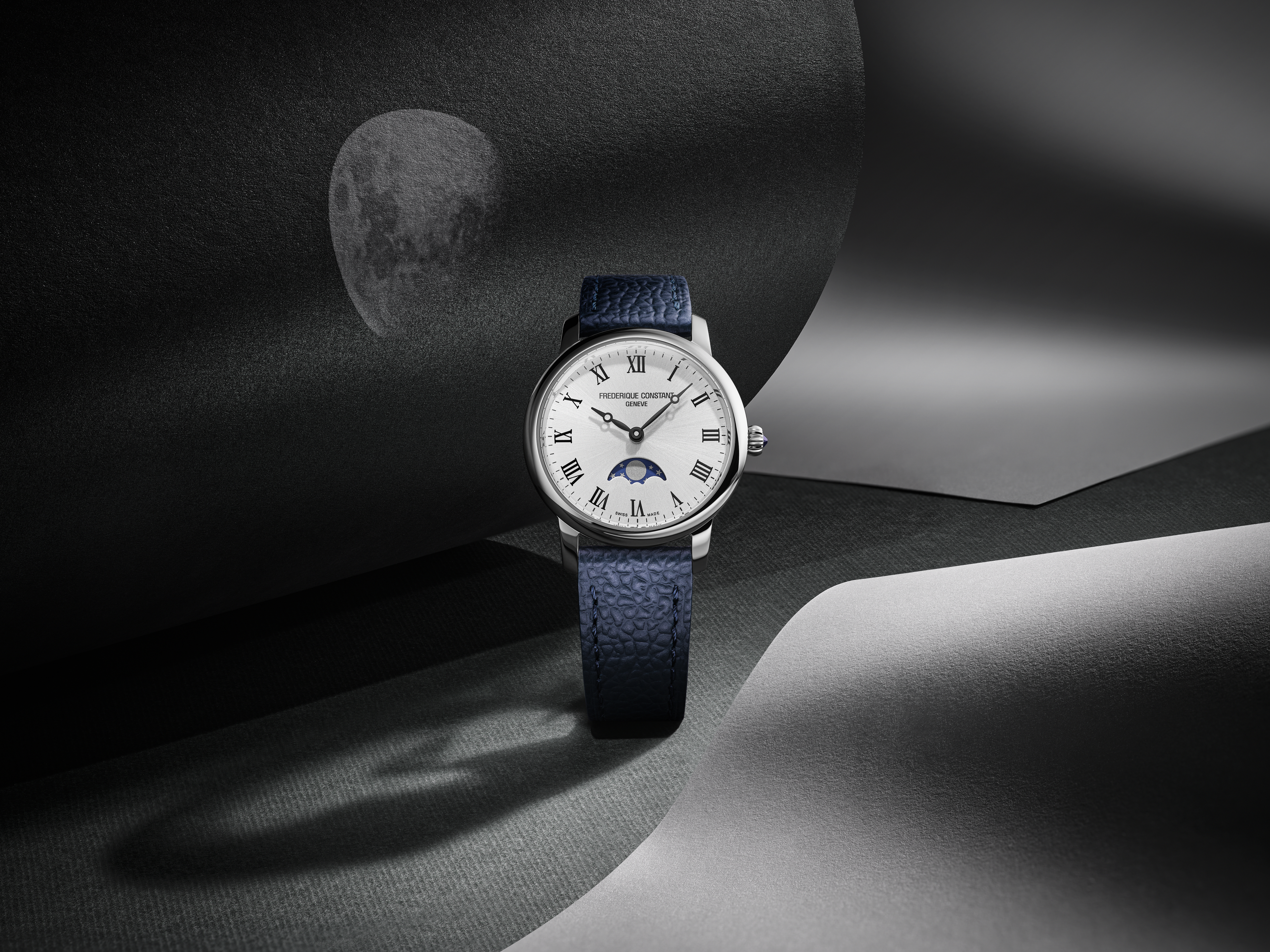 FREDERIQUE CONSTANT   Женские швейцарские часы, кварцевый механизм, сталь, 30 мм