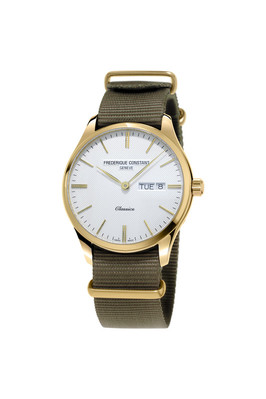 FREDERIQUE CONSTANT CLASSICS Стильные мужские швейцарские часы, стальные с позолотой, циферблат с гильоше, идеальный подарок в стиле кажуал, функция дата, день недели