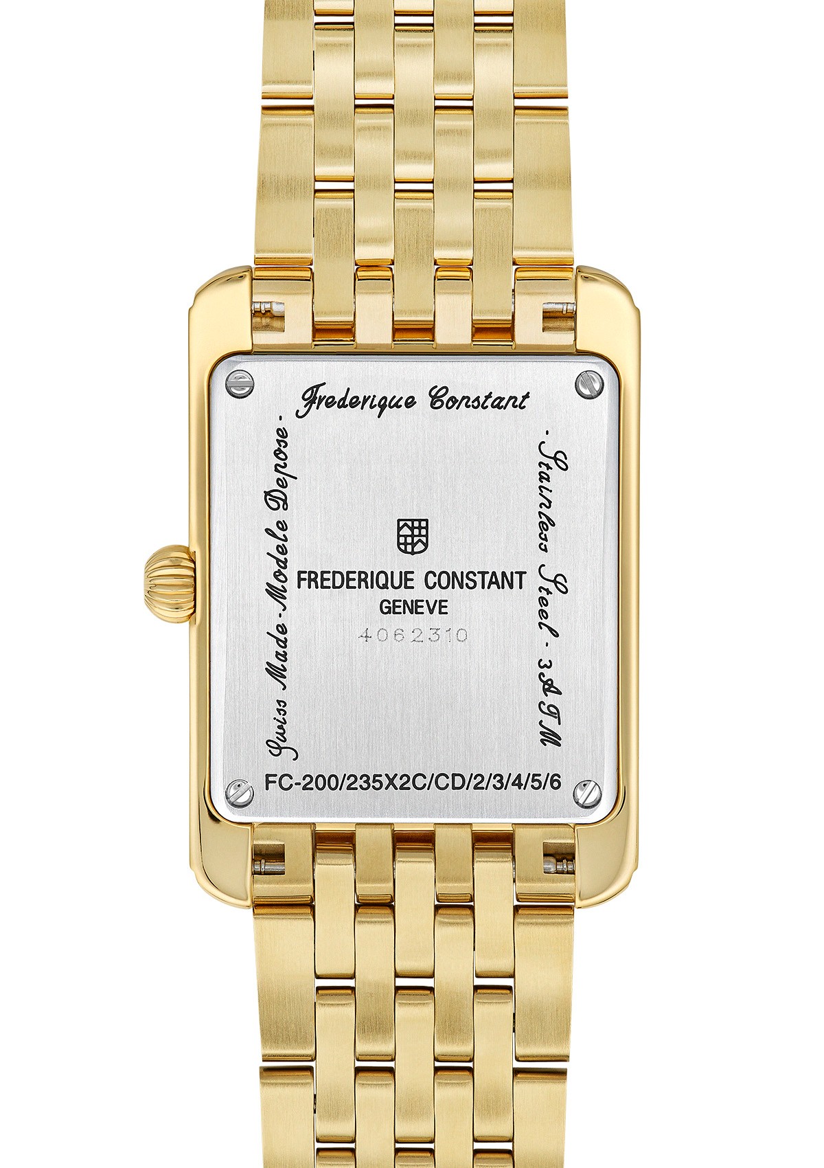 FREDERIQUE CONSTANT   Женские швейцарские часы, кварцевый механизм, сталь с покрытием, 25,2x27,6 мм