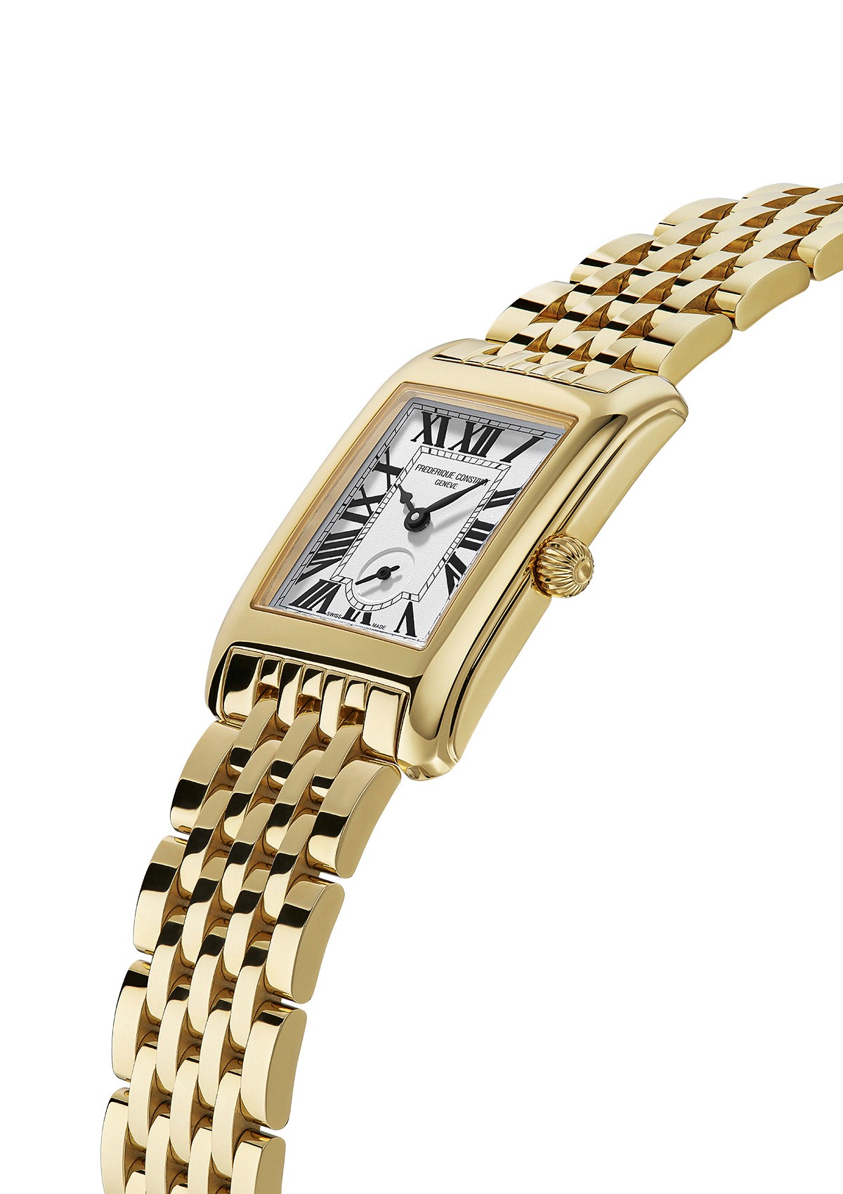FREDERIQUE CONSTANT   Женские швейцарские часы, кварцевый механизм, сталь с покрытием, 25,2x27,6 мм