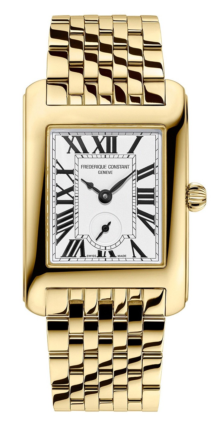 FREDERIQUE CONSTANT   Женские швейцарские часы, кварцевый механизм, сталь с покрытием, 25,2x27,6 мм