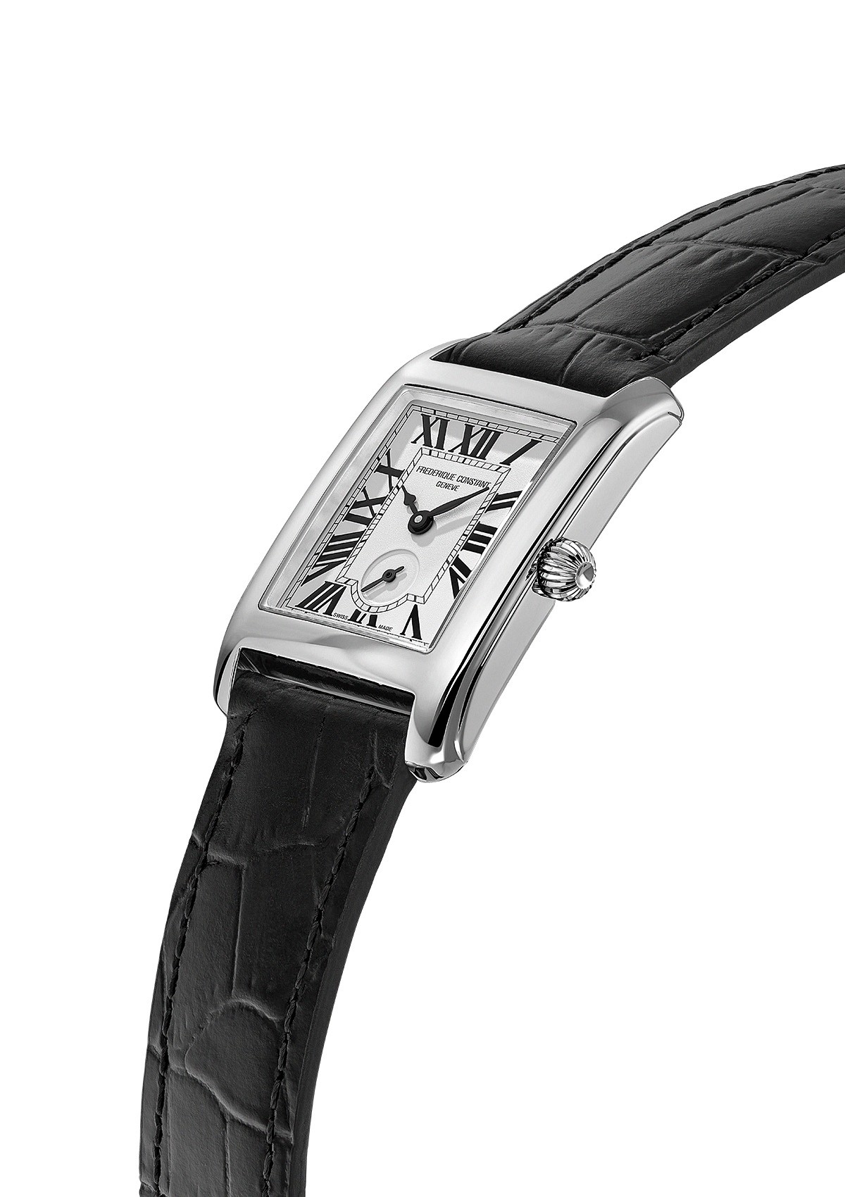 FREDERIQUE CONSTANT  Женские швейцарские часы, кварцевый механизм, сталь, 25,2x27,6 мм