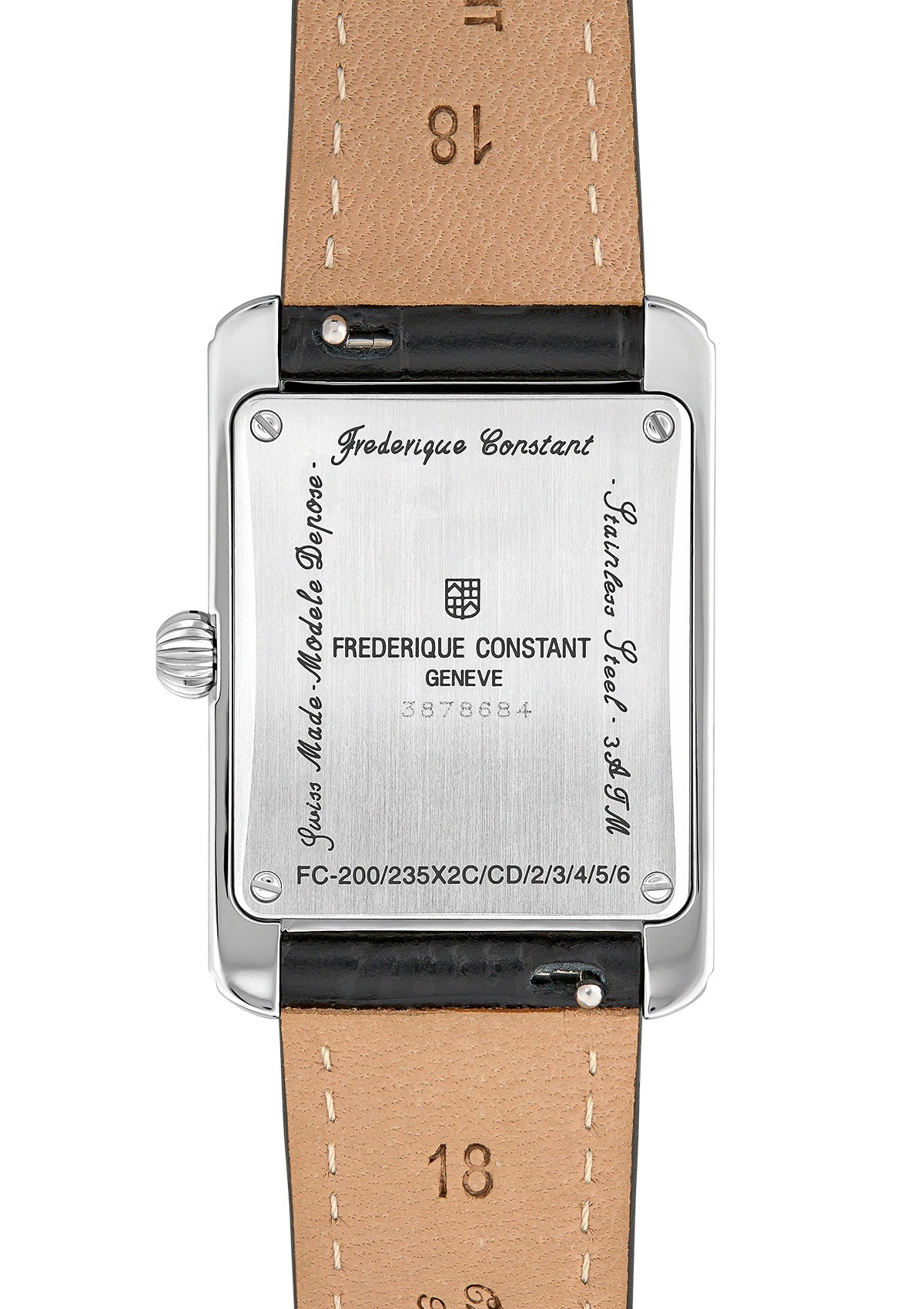 FREDERIQUE CONSTANT  Женские швейцарские часы, кварцевый механизм, сталь, 25,2x27,6 мм