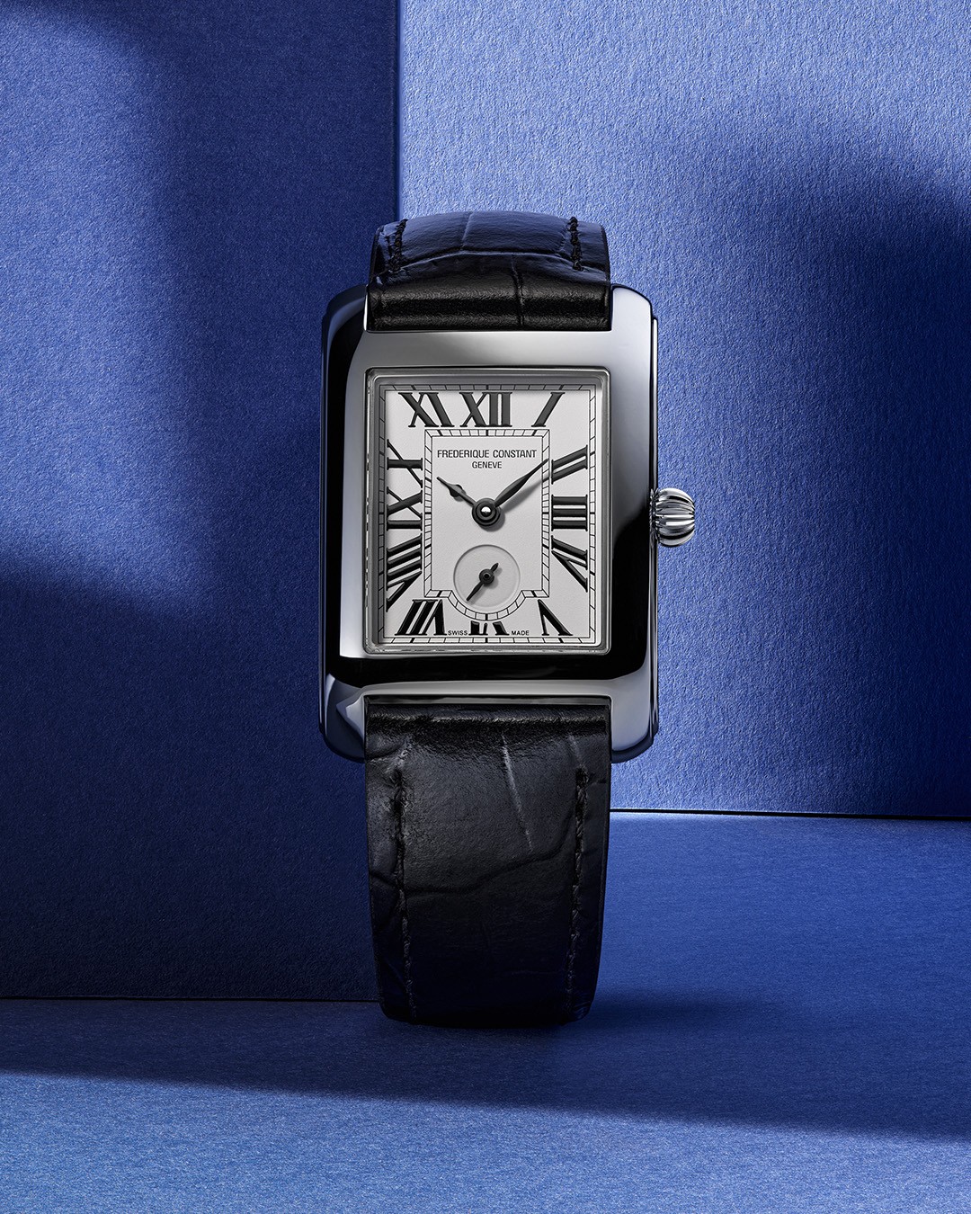FREDERIQUE CONSTANT  Женские швейцарские часы, кварцевый механизм, сталь, 25,2x27,6 мм
