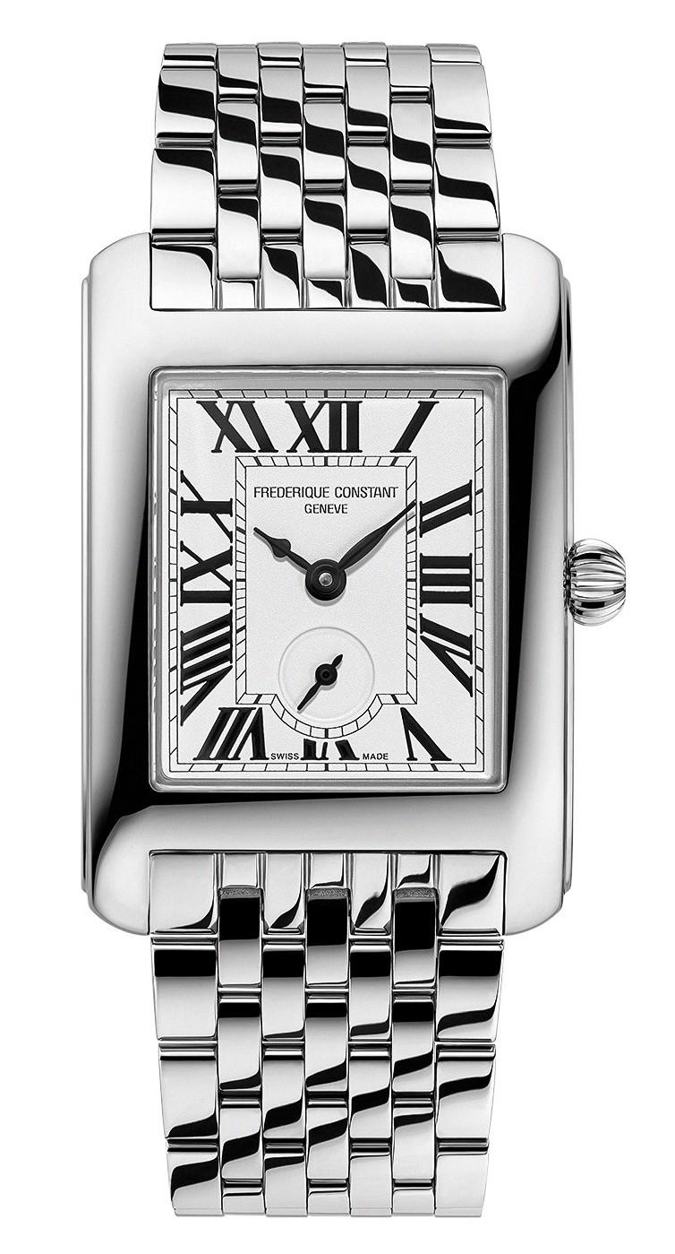 FREDERIQUE CONSTANT  Женские швейцарские часы, кварцевый механизм, сталь, 25,2x27,6 мм
