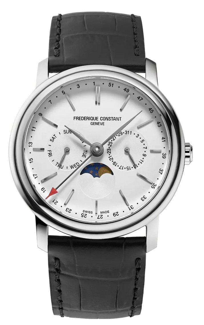 FREDERIQUE CONSTANT  Мужские швейцарские часы, кварцевый механизм, сталь, 40 мм