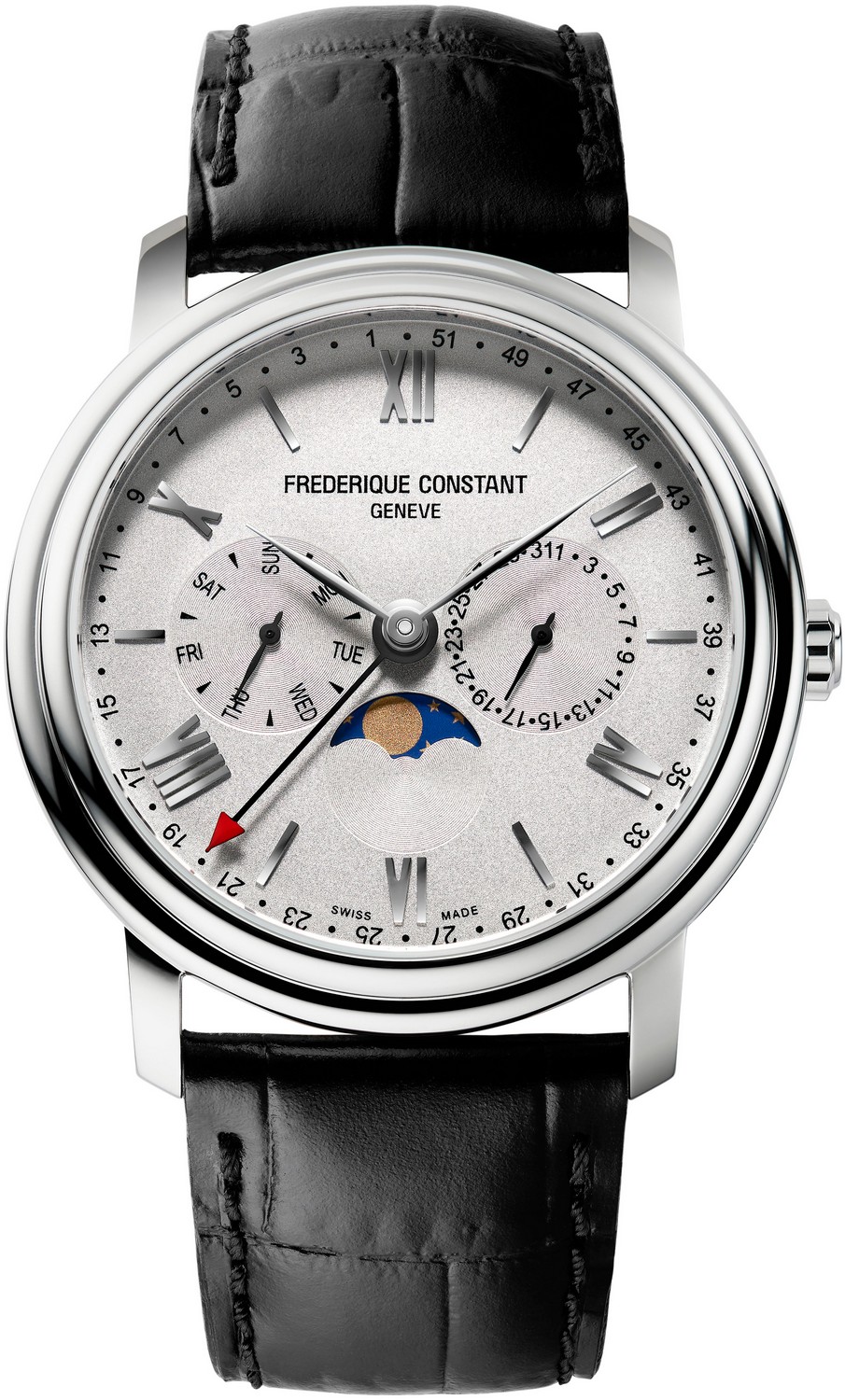 FREDERIQUE CONSTANT  Мужские швейцарские часы, кварцевый механизм, сталь, 40 мм