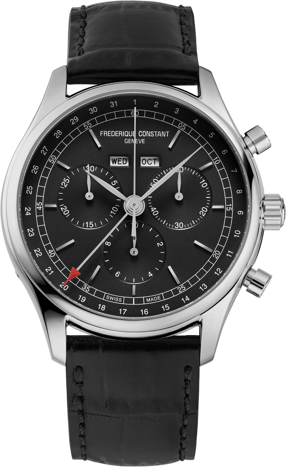 Часы FREDERIQUE CONSTANT  FC-296DG5B6 Мужские швейцарские часы, кварцевый механизм, сталь, 40 мм