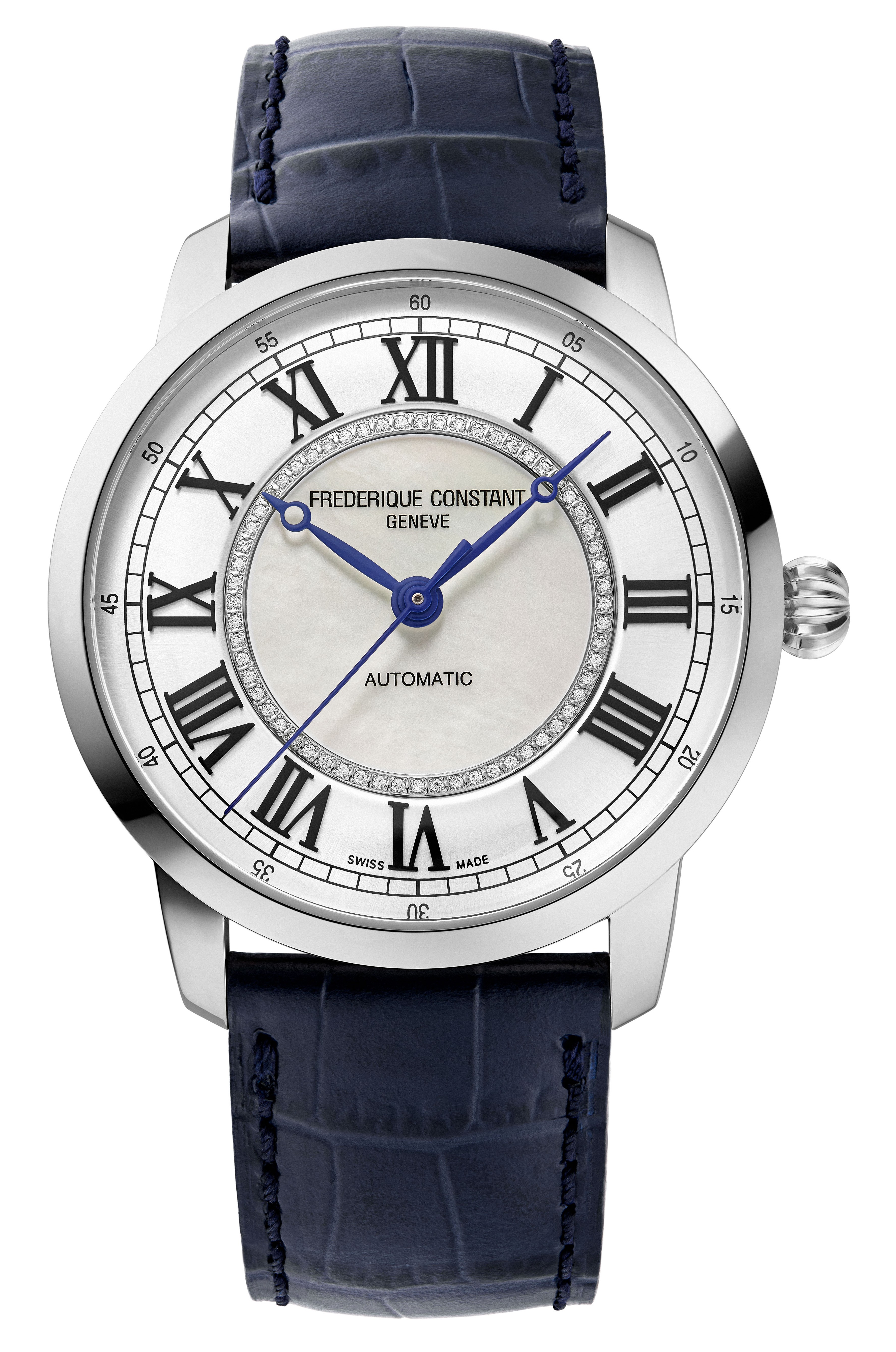 FREDERIQUE CONSTANT CLASSICS Женские швейцарские часы, автоматический механизм, сталь, 38,5 мм