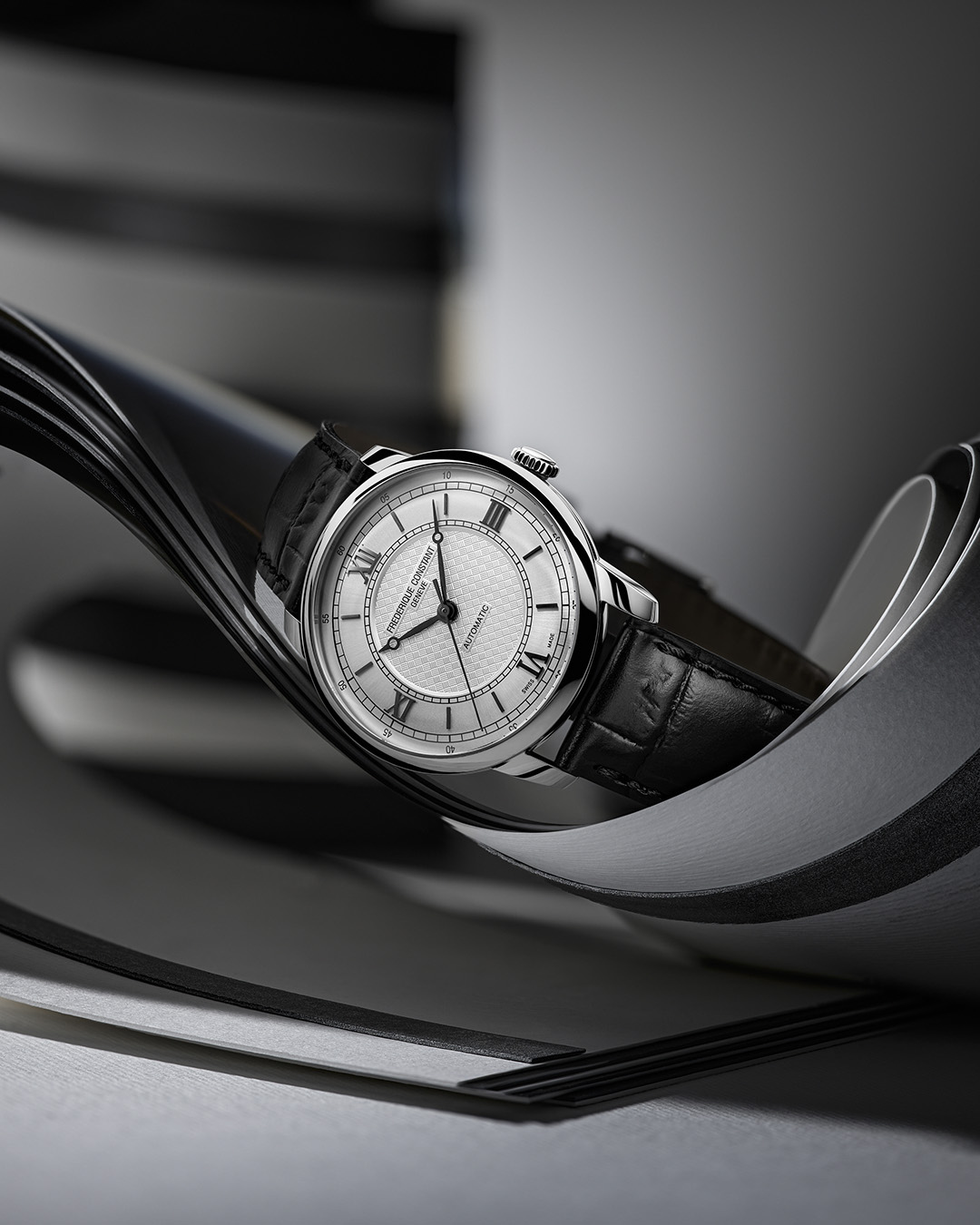 FREDERIQUE CONSTANT  Мужские швейцарские часы, автоматический механизм, сталь, 38,5 мм