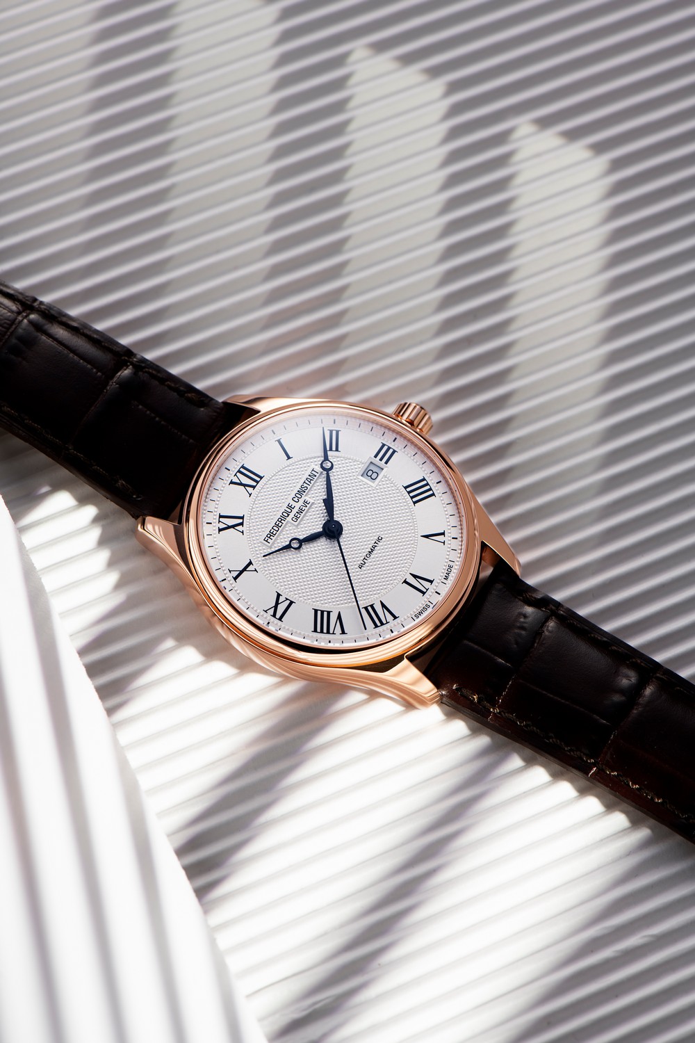 FREDERIQUE CONSTANT  Мужские швейцарские часы, автоматический механизм, сталь с покрытием, 40 мм