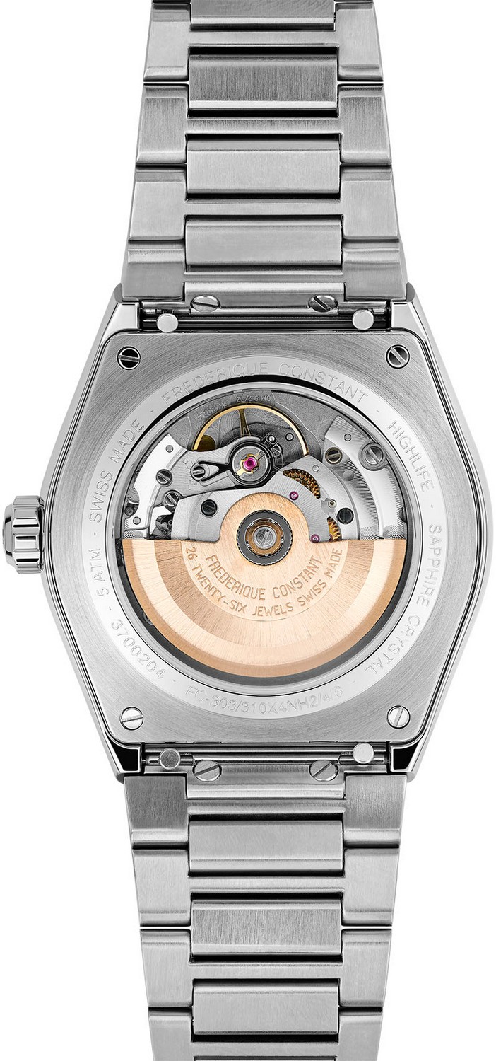 FREDERIQUE CONSTANT  Мужские швейцарские часы с автоматическим механизмом, хронометр, стальной корпус, синий циферблат, стальной браслет, спортивный стиль, дополнительный синий каучуковый ремешок