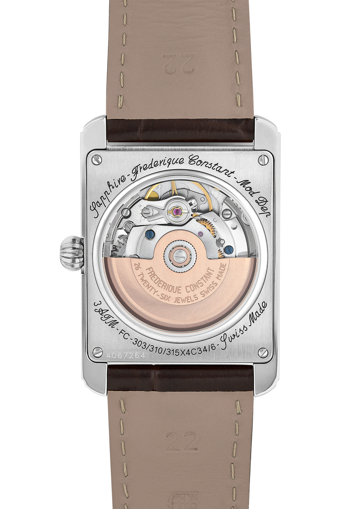 FREDERIQUE CONSTANT   Мужские швейцарские часы, автоматический механизм, сталь, 30,4x33,3 мм