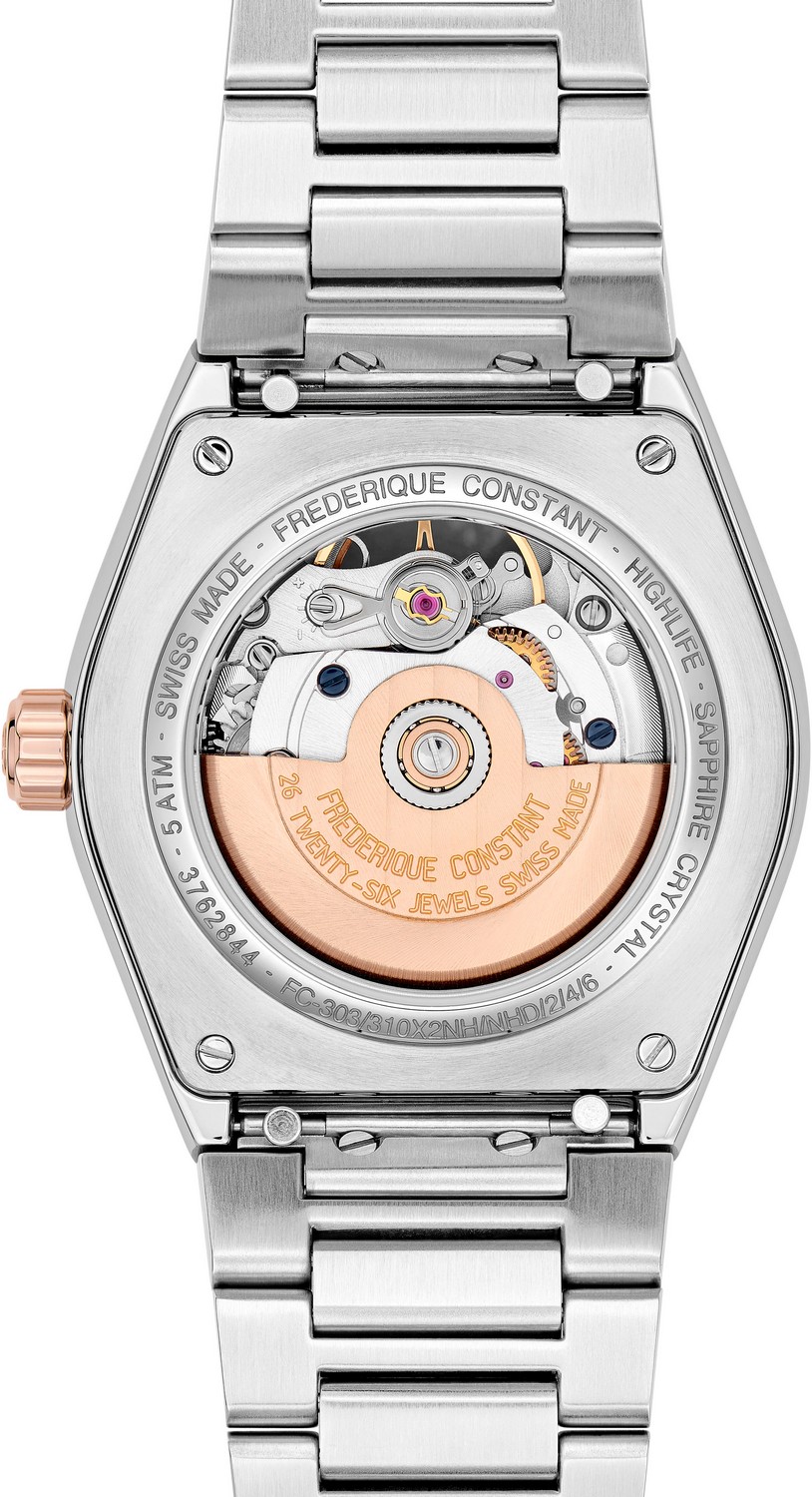 FREDERIQUE CONSTANT  Женские швейцарские часы, автоматический механизм, биколор, 34 мм