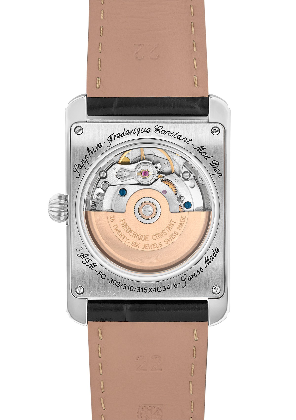 FREDERIQUE CONSTANT   Мужские швейцарские часы, автоматический механизм, сталь, 30,4х33,3 мм
