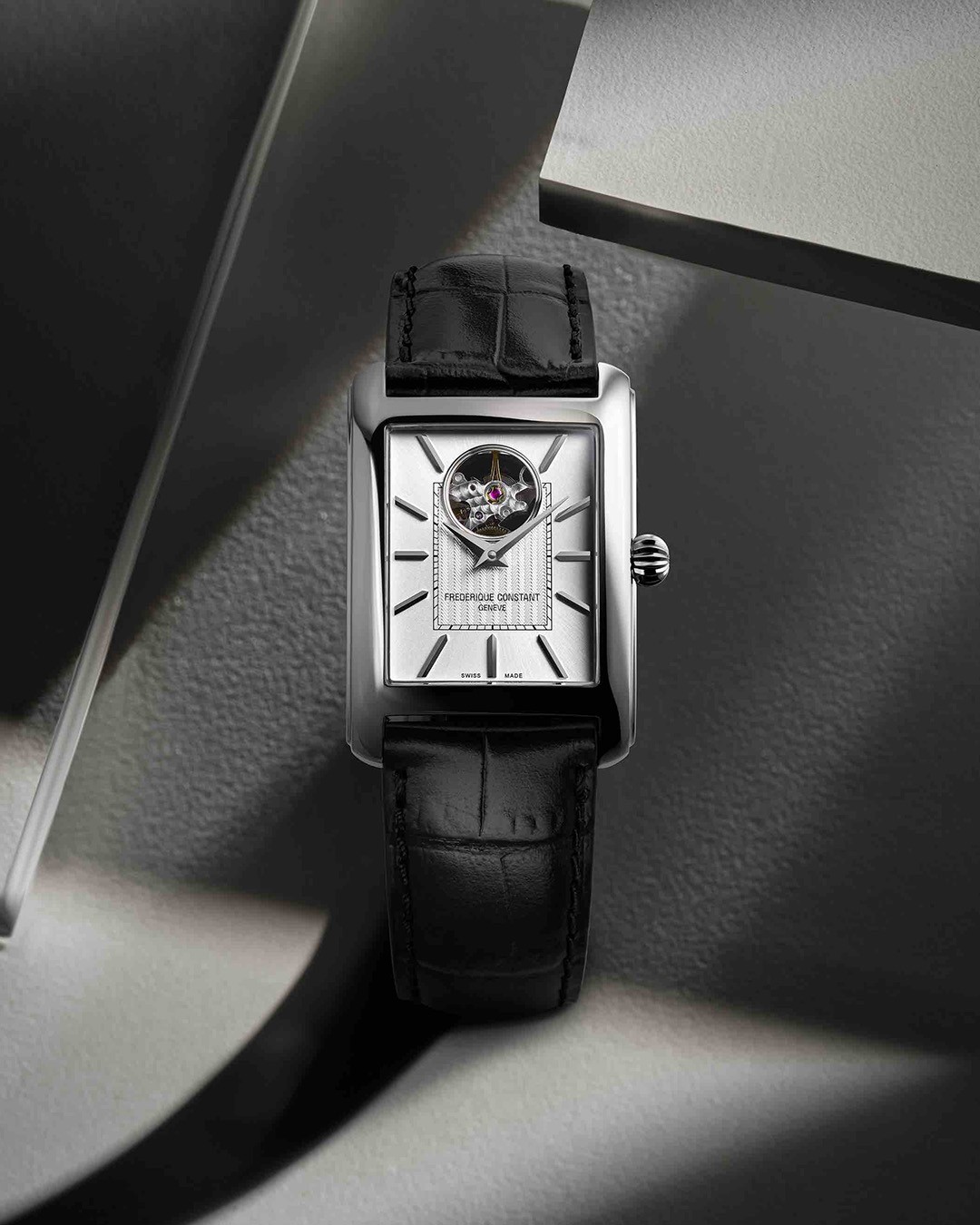 FREDERIQUE CONSTANT   Мужские швейцарские часы, автоматический механизм, сталь, 30,4х33,3 мм