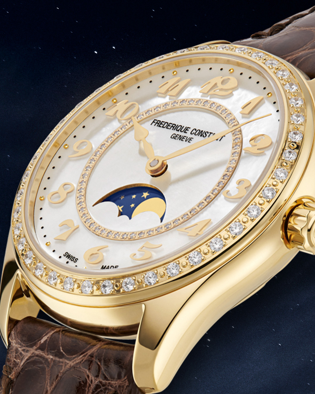 FREDERIQUE CONSTANT CLASSICS Женские швейцарские часы, автоматический механизм, сталь с покрытием, 36 мм