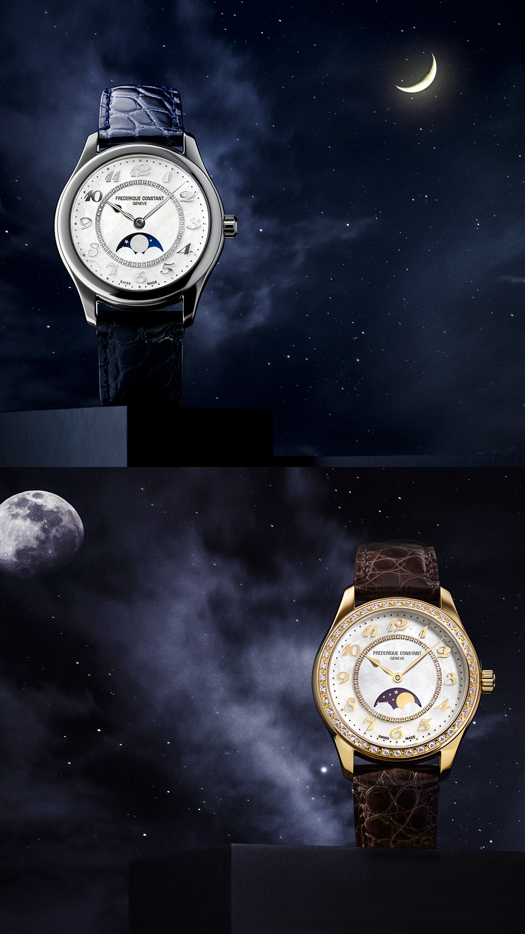 FREDERIQUE CONSTANT CLASSICS Женские швейцарские часы, автоматический механизм, сталь с покрытием, 36 мм