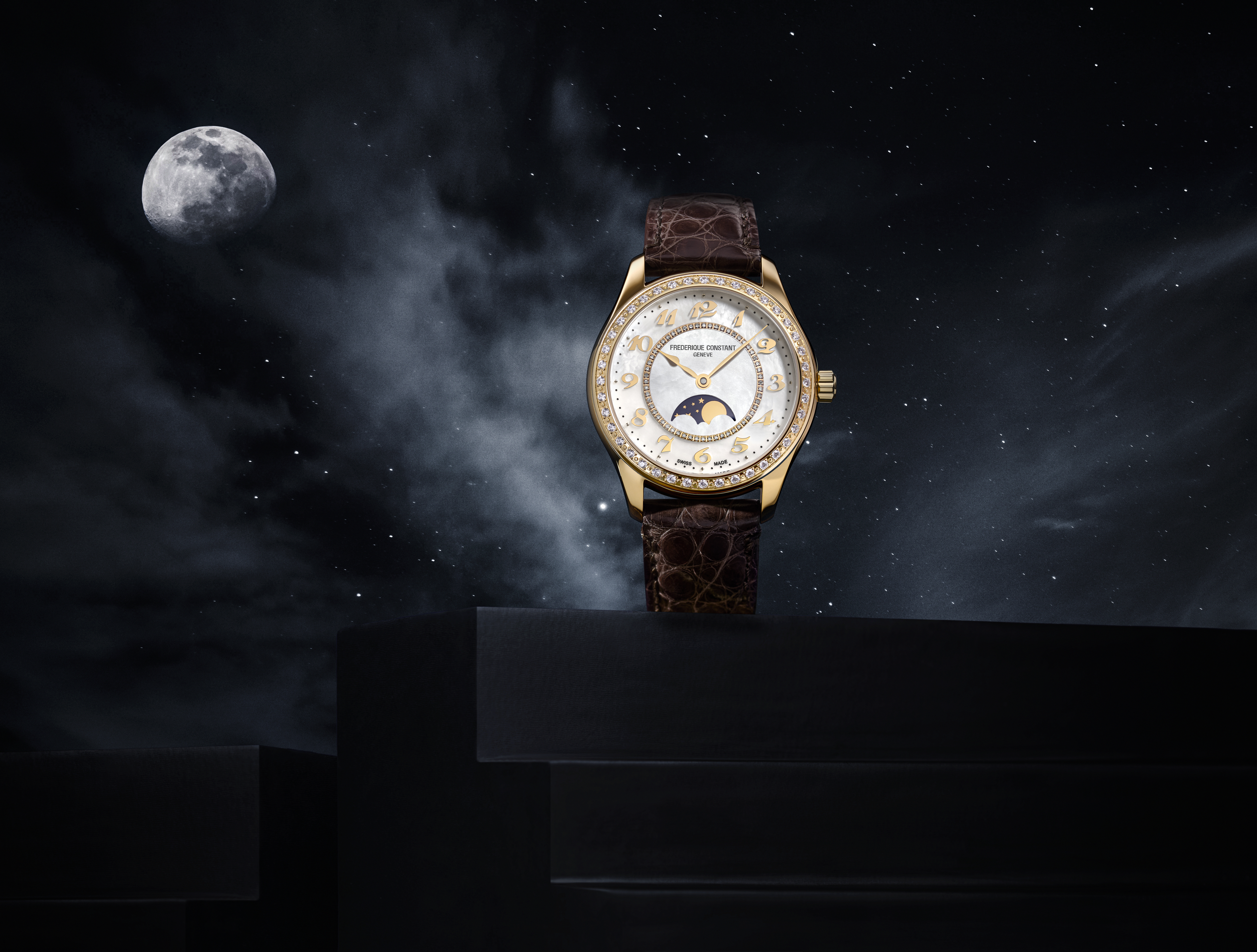 FREDERIQUE CONSTANT CLASSICS Женские швейцарские часы, автоматический механизм, сталь с покрытием, 36 мм