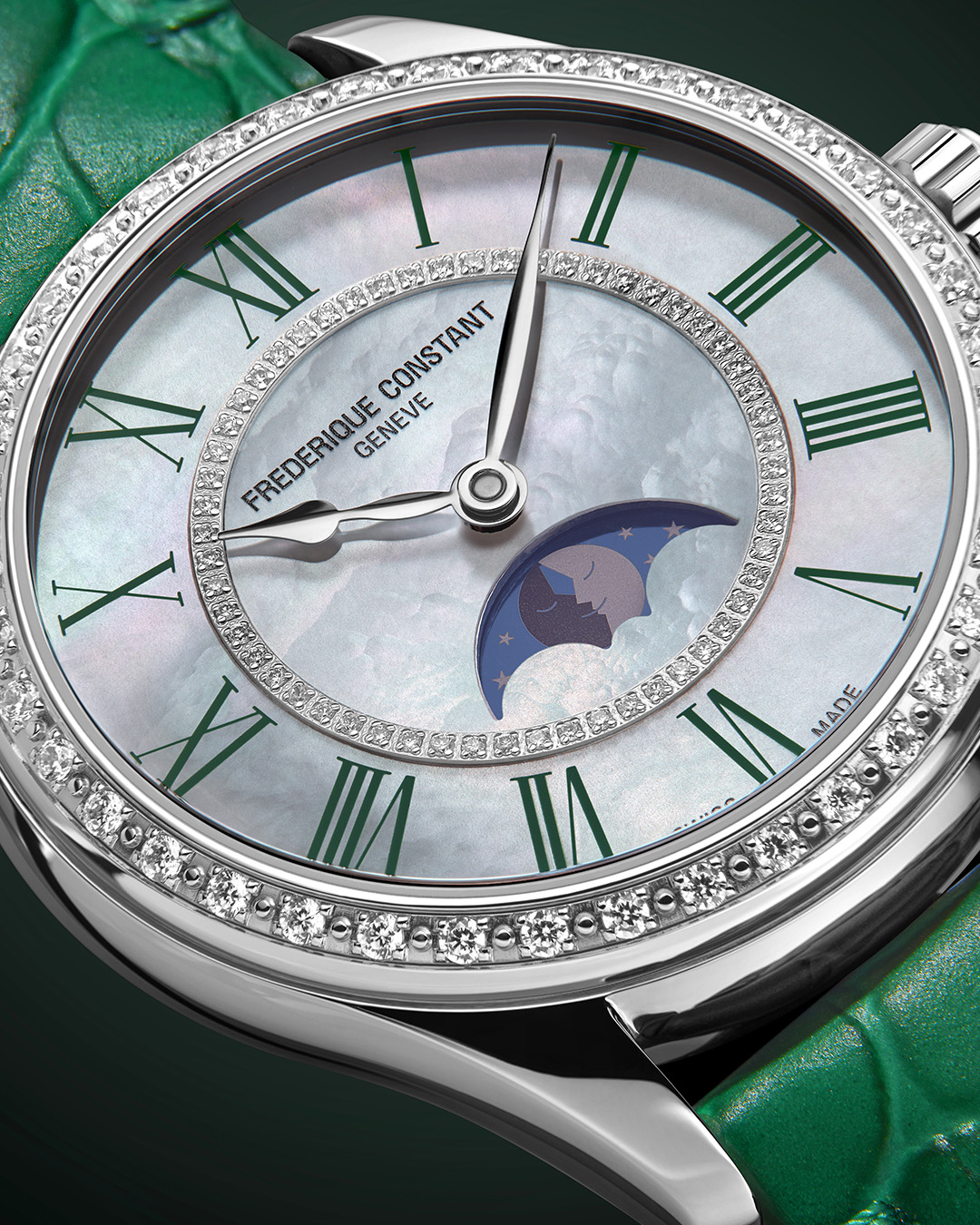 FREDERIQUE CONSTANT CLASSICS Женские швейцарские часы, автоматический механизм, сталь, 36 мм