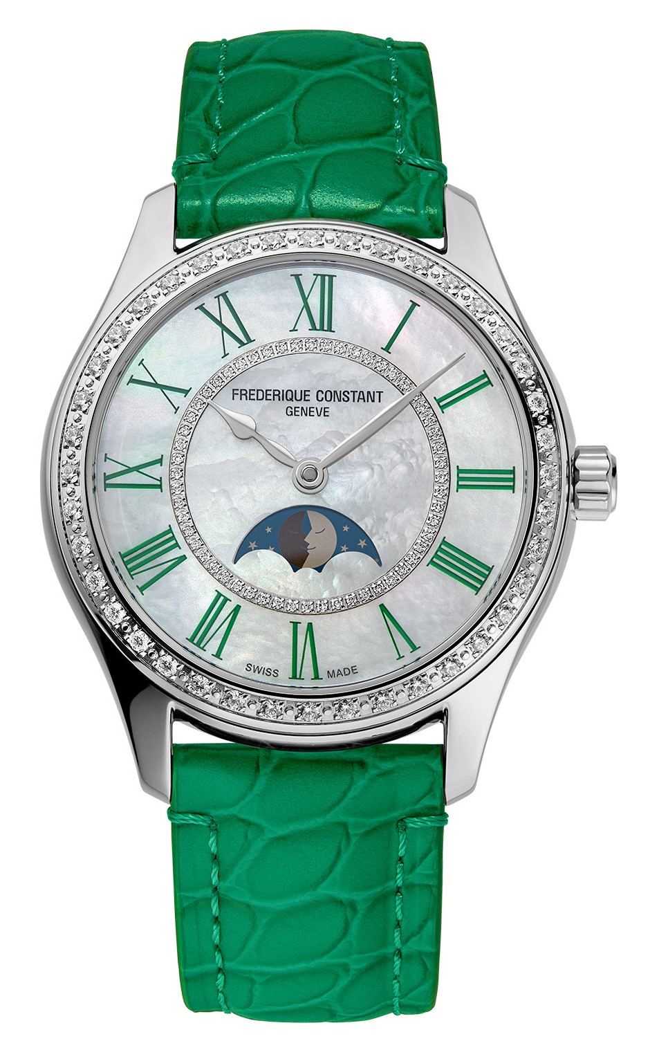 FREDERIQUE CONSTANT CLASSICS Женские швейцарские часы, автоматический механизм, сталь, 36 мм