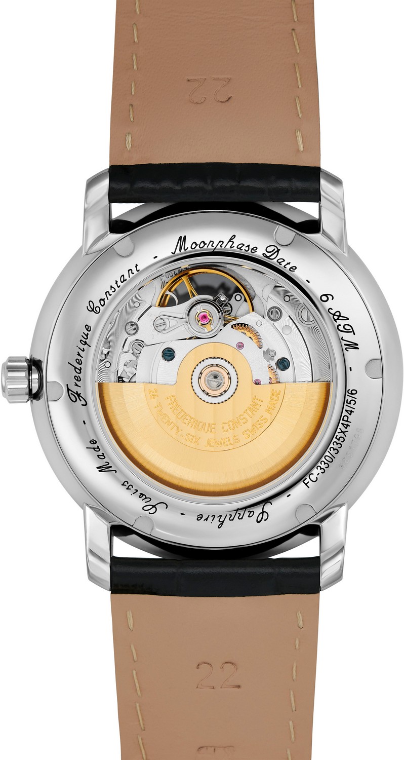 FREDERIQUE CONSTANT  Мужские швейцарские часы с автоматическим механизмом на кожаном ремешке, 40 мм